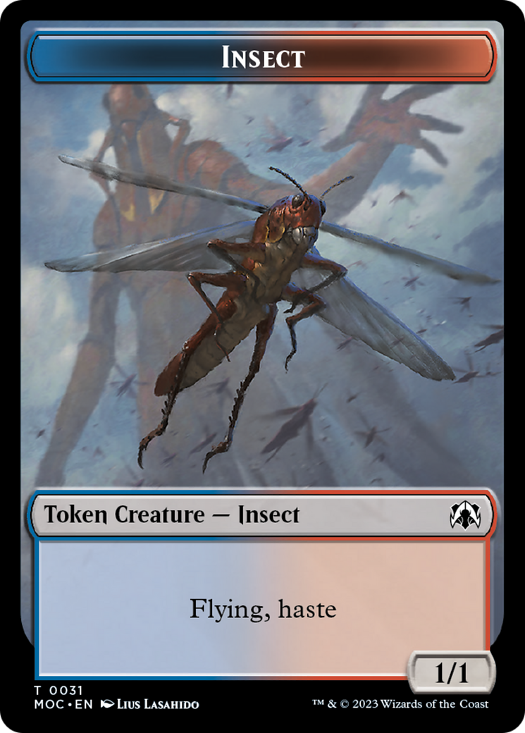 Soldier // Insect Double-Sided Token [March of the Machine Commander Tokens] | Dragon's Lair Comics and Fantasy Houston TX