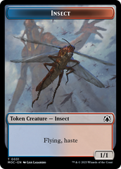 Soldier // Insect Double-Sided Token [March of the Machine Commander Tokens] | Dragon's Lair Comics and Fantasy Houston TX