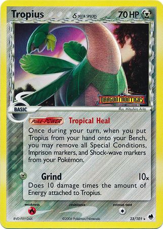 Tropius (23/101) (Delta Species) (Stamped) [EX: Dragon Frontiers] | Dragon's Lair Comics and Fantasy Houston TX