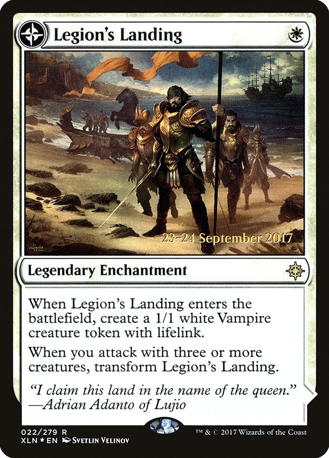 Legion's Landing // Adanto, the First Fort [Ixalan Prerelease Promos] | Dragon's Lair Comics and Fantasy Houston TX