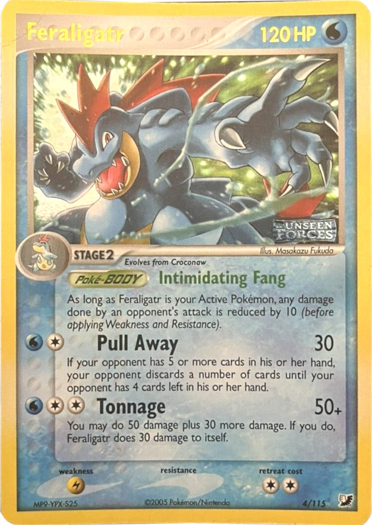 Feraligatr (4/115) (Stamped) [EX: Unseen Forces] | Dragon's Lair Comics and Fantasy Houston TX