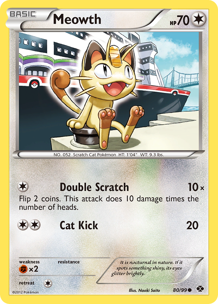 Meowth (80/99) [Black & White: Next Destinies] | Dragon's Lair Comics and Fantasy Houston TX