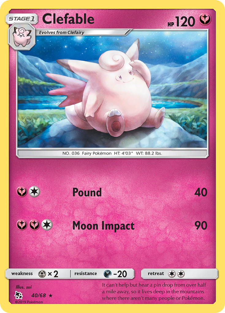 Clefable (40/68) [Sun & Moon: Hidden Fates] | Dragon's Lair Comics and Fantasy Houston TX