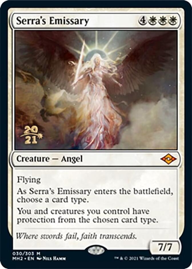 Serra's Emissary [Modern Horizons 2 Prerelease Promos] | Dragon's Lair Comics and Fantasy Houston TX