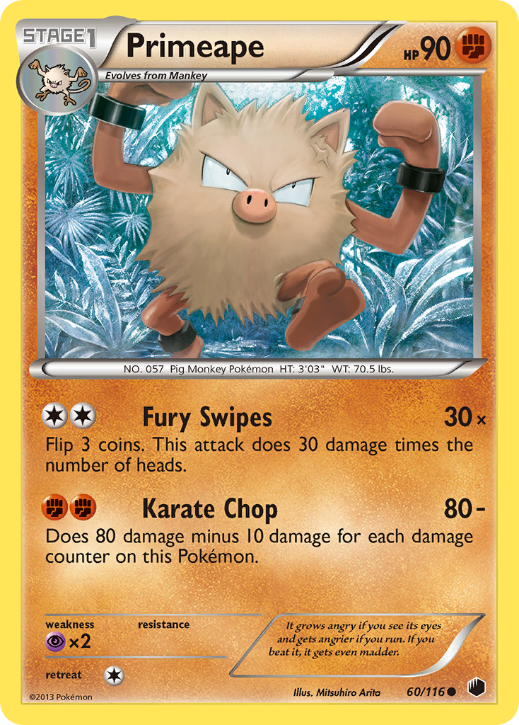 Primeape (60/116) [Black & White: Plasma Freeze] | Dragon's Lair Comics and Fantasy Houston TX