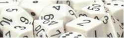 Chessex Opaque: 12mm D6 White/Black (36) | Dragon's Lair Comics and Fantasy Houston TX