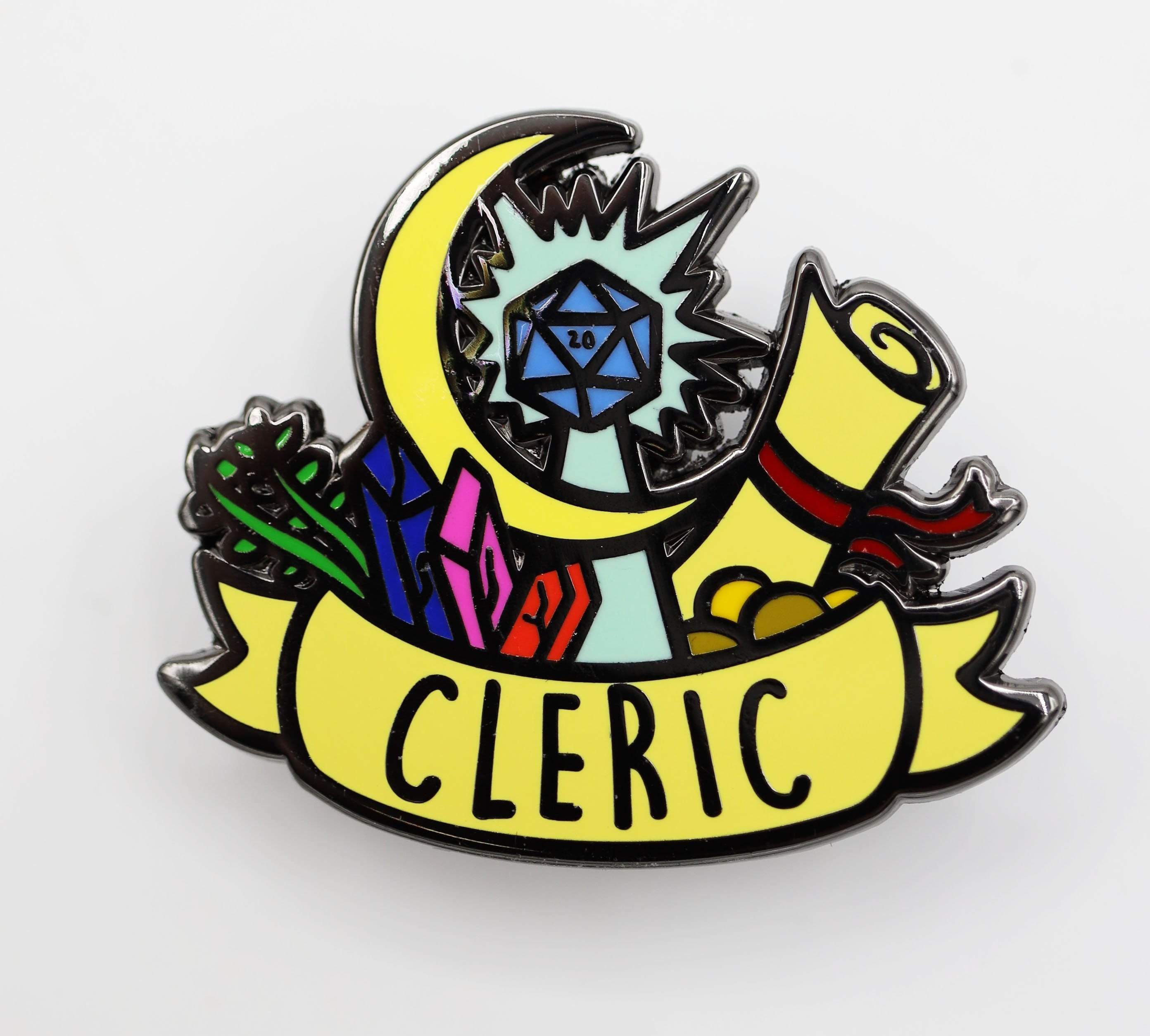 Foam Brain Pin: Class Banner Cleric | Dragon's Lair Comics and Fantasy Houston TX