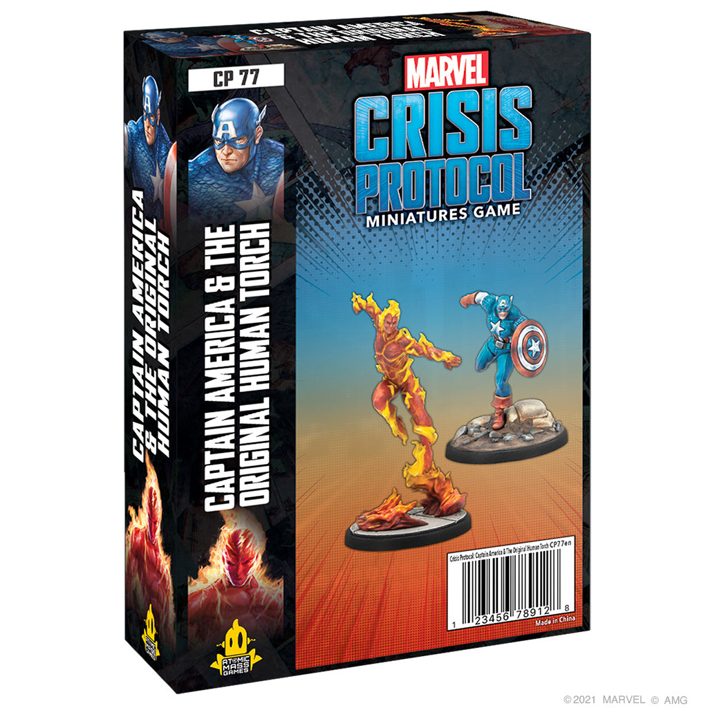 Marvel Crisis Protocol: Captain America and the Original Human Torch | Dragon's Lair Comics and Fantasy Houston TX