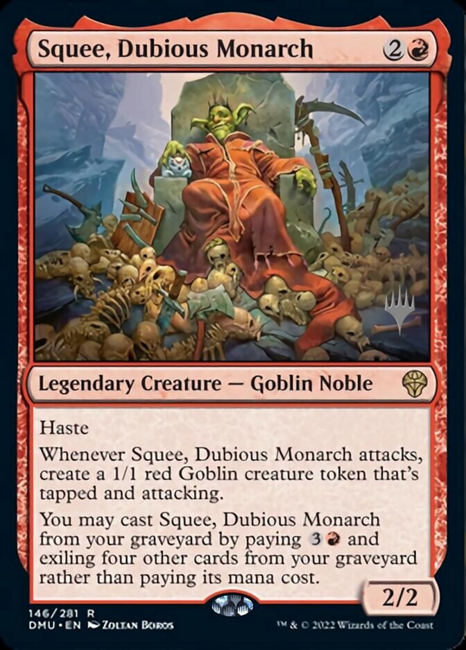 Squee, Dubious Monarch (Promo Pack) [Dominaria United Promos] | Dragon's Lair Comics and Fantasy Houston TX