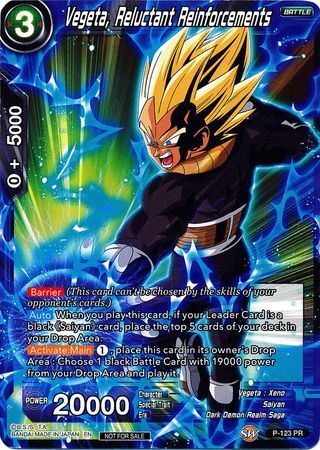 Vegeta, Reluctant Reinforcements (Power Booster) (P-123) [Promotion Cards] | Dragon's Lair Comics and Fantasy Houston TX