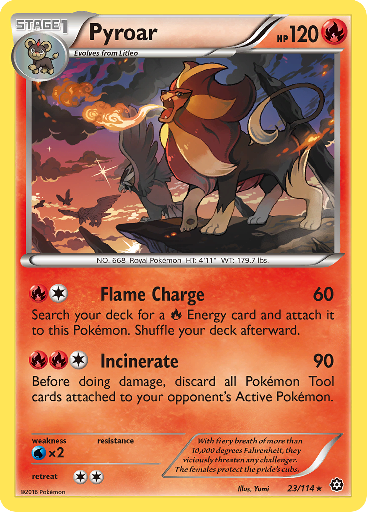 Pyroar (23/114) [XY: Steam Siege] | Dragon's Lair Comics and Fantasy Houston TX