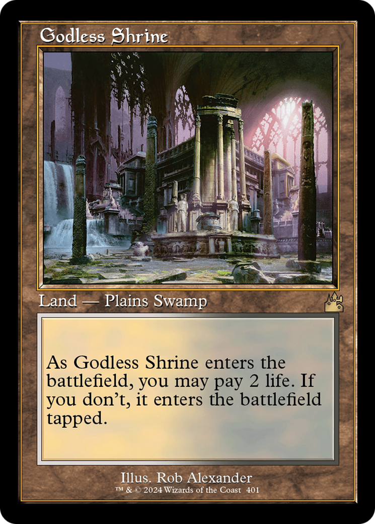 Godless Shrine (Retro) [Ravnica Remastered] | Dragon's Lair Comics and Fantasy Houston TX