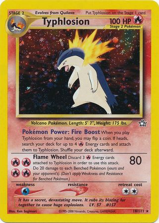 Typhlosion (18/111) [Neo Genesis Unlimited] | Dragon's Lair Comics and Fantasy Houston TX