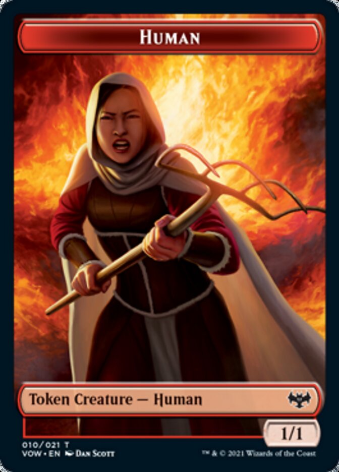 Copy // Human (010) Double-Sided Token [Innistrad: Crimson Vow Tokens] | Dragon's Lair Comics and Fantasy Houston TX