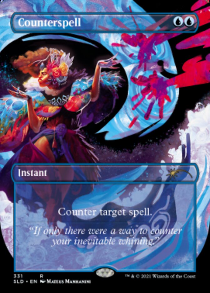 Counterspell (Borderless) [Secret Lair Drop Series] | Dragon's Lair Comics and Fantasy Houston TX