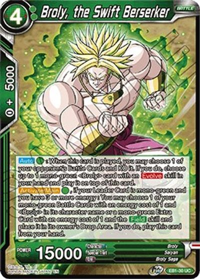 Broly, the Swift Berserker (EB1-30) [Battle Evolution Booster] | Dragon's Lair Comics and Fantasy Houston TX