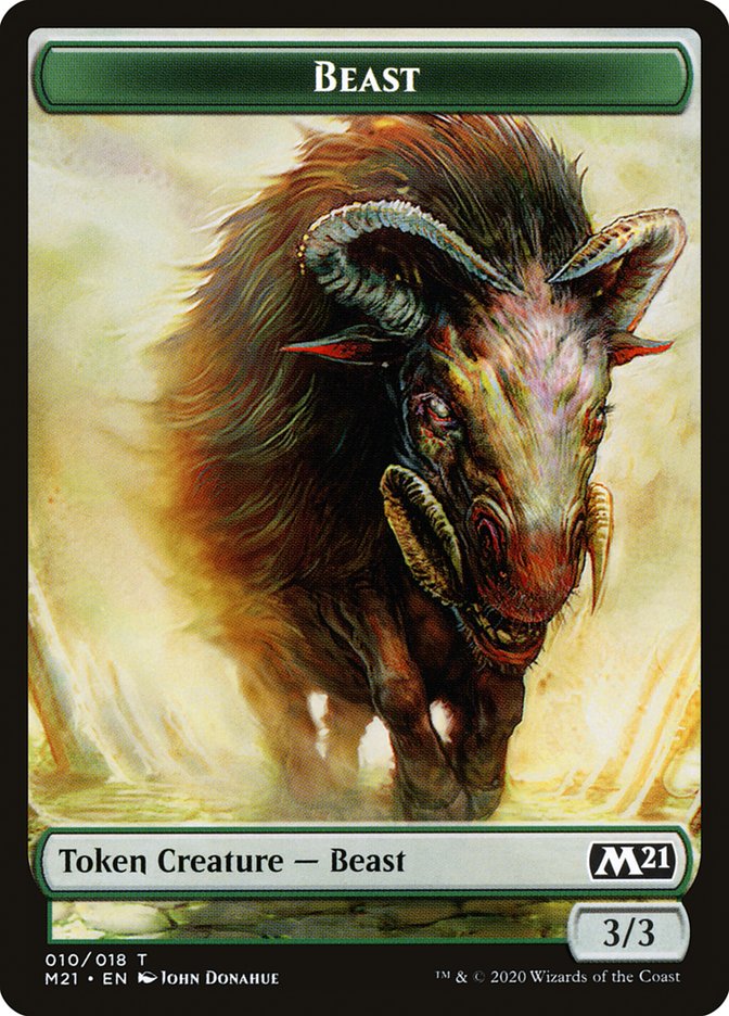 Beast Token [Core Set 2021 Tokens] | Dragon's Lair Comics and Fantasy Houston TX