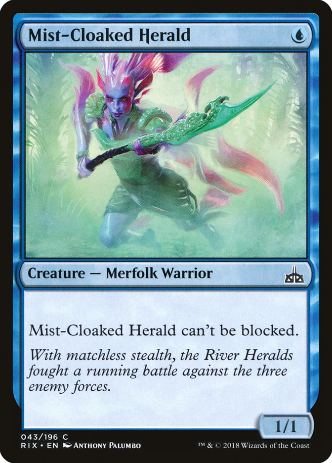 Mist-Cloaked Herald [Rivals of Ixalan] | Dragon's Lair Comics and Fantasy Houston TX