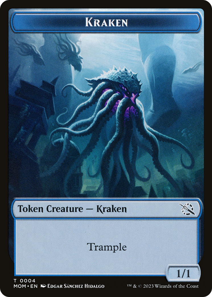 Soldier // Kraken Double-Sided Token [March of the Machine Tokens] | Dragon's Lair Comics and Fantasy Houston TX