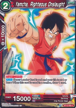 Yamcha, Righteous Onslaught (BT12-008) [Vicious Rejuvenation] | Dragon's Lair Comics and Fantasy Houston TX