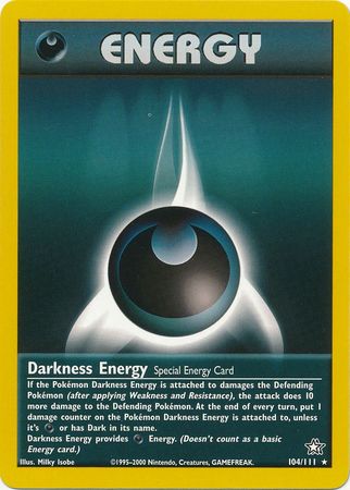 Darkness Energy (104/111) [Neo Genesis Unlimited] | Dragon's Lair Comics and Fantasy Houston TX