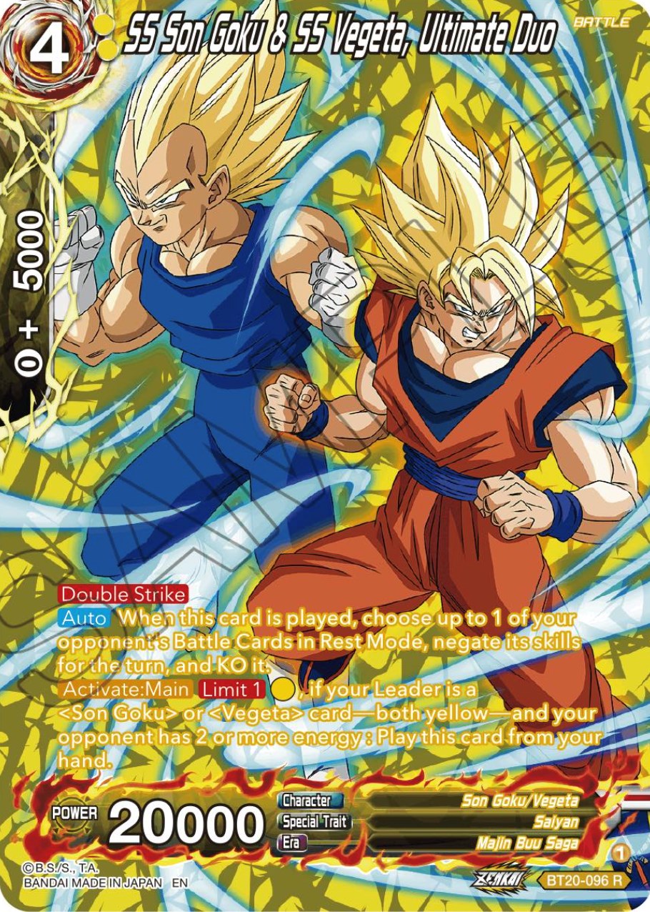 SS Son Goku & SS Vegeta, Ultimate Duo (Silver Foil) (BT20-096) [Power Absorbed] | Dragon's Lair Comics and Fantasy Houston TX