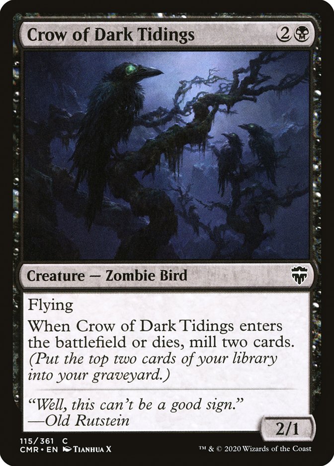 Crow of Dark Tidings [Commander Legends] | Dragon's Lair Comics and Fantasy Houston TX