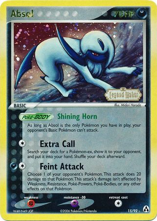 Absol (15/92) (Stamped) [EX: Legend Maker] | Dragon's Lair Comics and Fantasy Houston TX