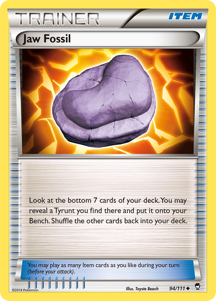 Jaw Fossil (94/111) [XY: Furious Fists] | Dragon's Lair Comics and Fantasy Houston TX