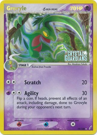 Grovyle (19/100) (Delta Species) (Stamped) [EX: Crystal Guardians] | Dragon's Lair Comics and Fantasy Houston TX