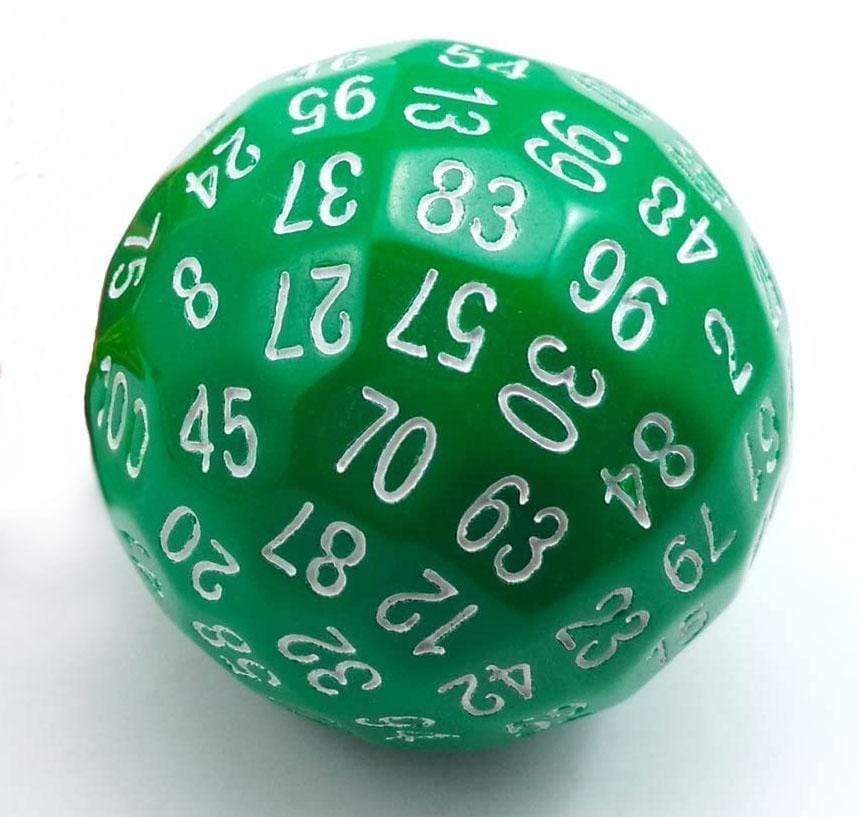 Foam Brain 100 Sided Die - Green D100 | Dragon's Lair Comics and Fantasy Houston TX