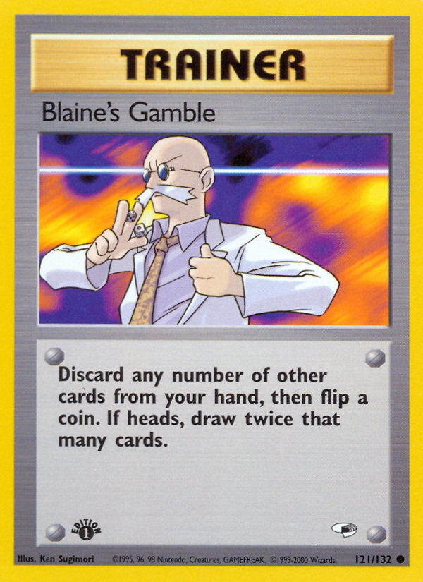 Blaine's Gamble (121/132) [Gym Heroes 1st Edition] | Dragon's Lair Comics and Fantasy Houston TX