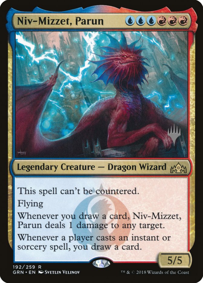 Niv-Mizzet, Parun (Promo Pack) [Guilds of Ravnica Promos] | Dragon's Lair Comics and Fantasy Houston TX