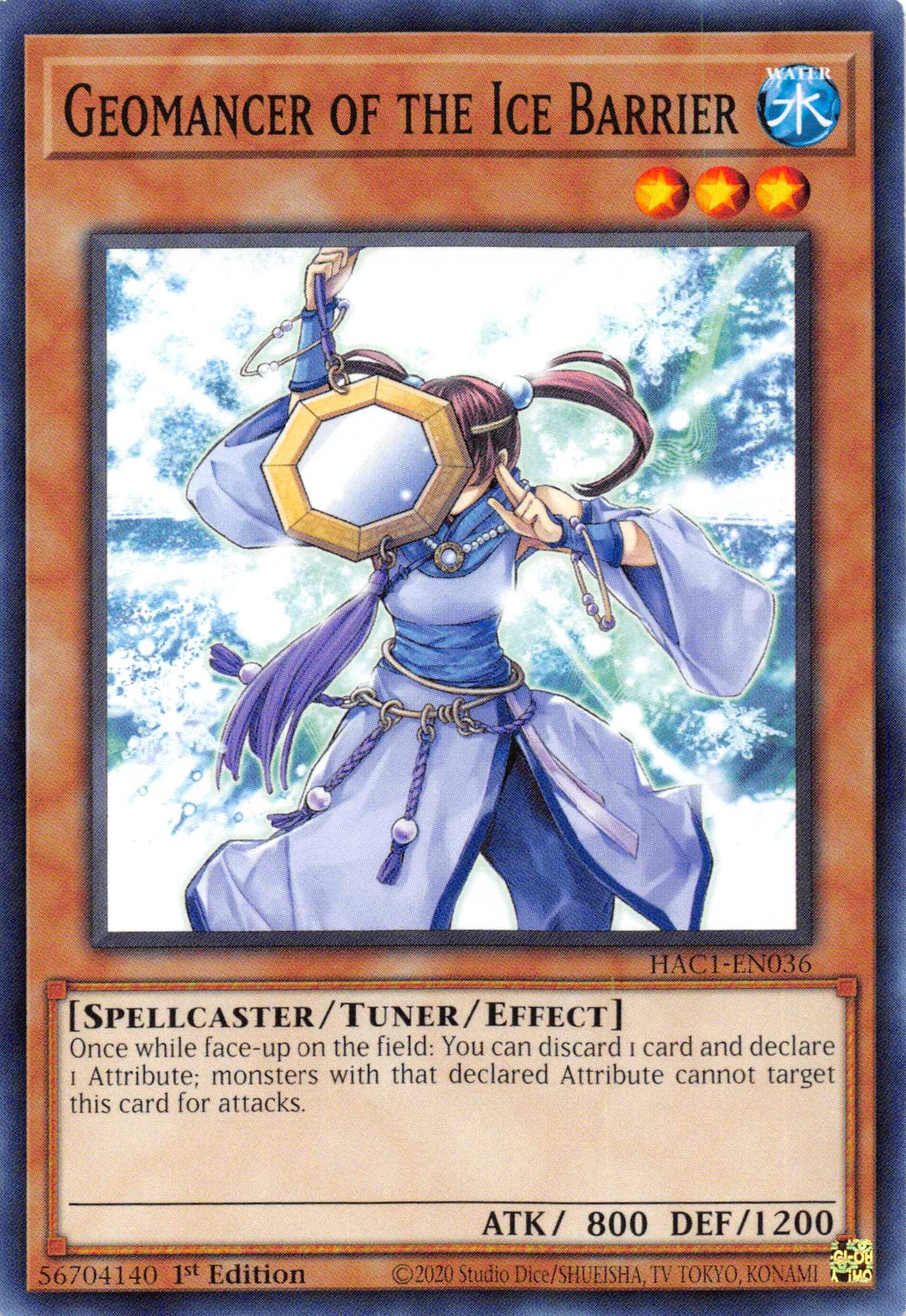 Geomancer of the Ice Barrier (Duel Terminal) [HAC1-EN036] Parallel Rare | Dragon's Lair Comics and Fantasy Houston TX