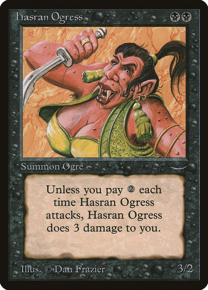 Hasran Ogress (Dark Mana Cost) [Arabian Nights] | Dragon's Lair Comics and Fantasy Houston TX