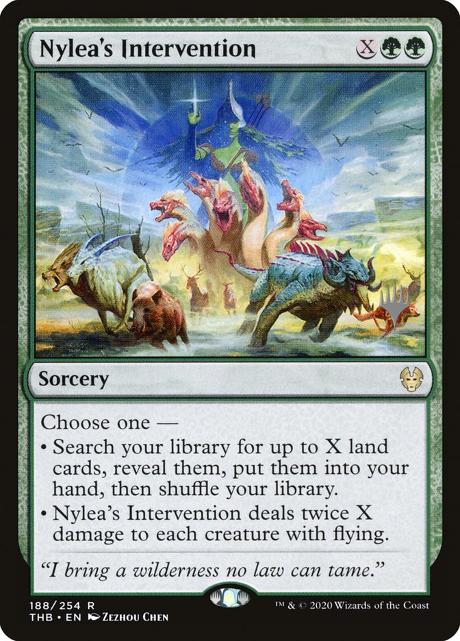 Nylea's Intervention (Promo Pack) [Theros Beyond Death Promos] | Dragon's Lair Comics and Fantasy Houston TX