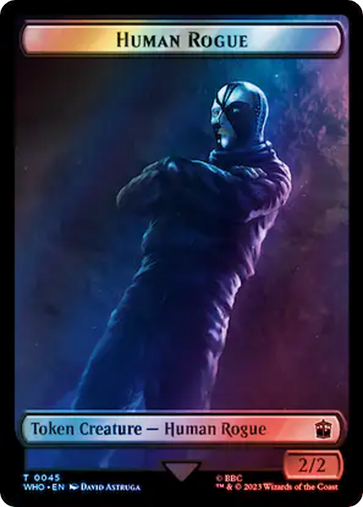 Human Rogue // Cyberman Double-Sided Token (Surge Foil) [Doctor Who Tokens] | Dragon's Lair Comics and Fantasy Houston TX