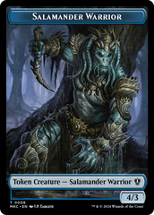 Salamander Warrior // Zombie Double-Sided Token [Murders at Karlov Manor Commander Tokens] | Dragon's Lair Comics and Fantasy Houston TX