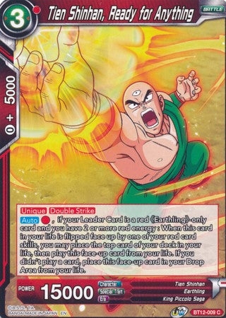 Tien Shinhan, Ready for Anything (BT12-009) [Vicious Rejuvenation] | Dragon's Lair Comics and Fantasy Houston TX