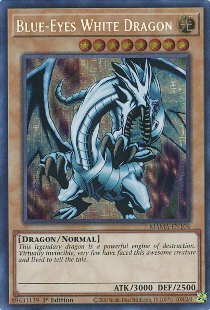 Blue-Eyes White Dragon [MAMA-EN104] Ultra Pharaoh's Rare | Dragon's Lair Comics and Fantasy Houston TX