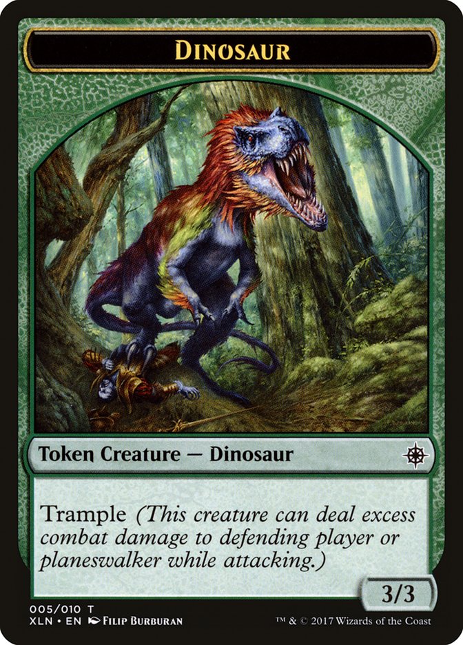 Dinosaur Token [Ixalan Tokens] | Dragon's Lair Comics and Fantasy Houston TX