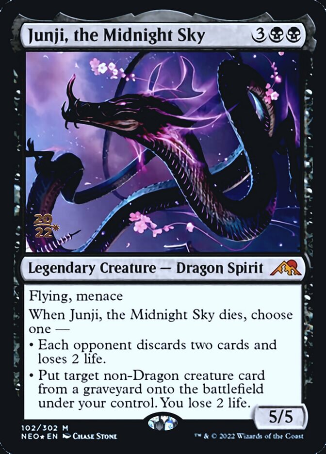 Junji, the Midnight Sky [Kamigawa: Neon Dynasty Prerelease Promos] | Dragon's Lair Comics and Fantasy Houston TX