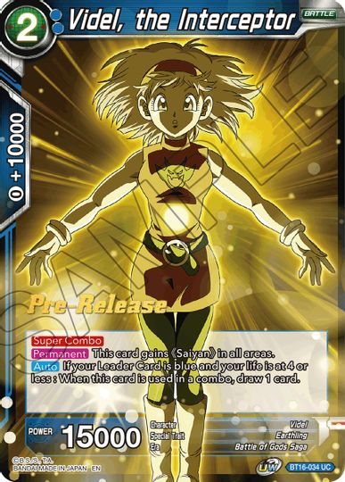 Videl, the Interceptor (BT16-034) [Realm of the Gods Prerelease Promos] | Dragon's Lair Comics and Fantasy Houston TX