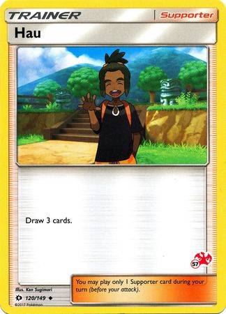 Hau (120/149) (Charizard Stamp #57) [Battle Academy 2020] | Dragon's Lair Comics and Fantasy Houston TX