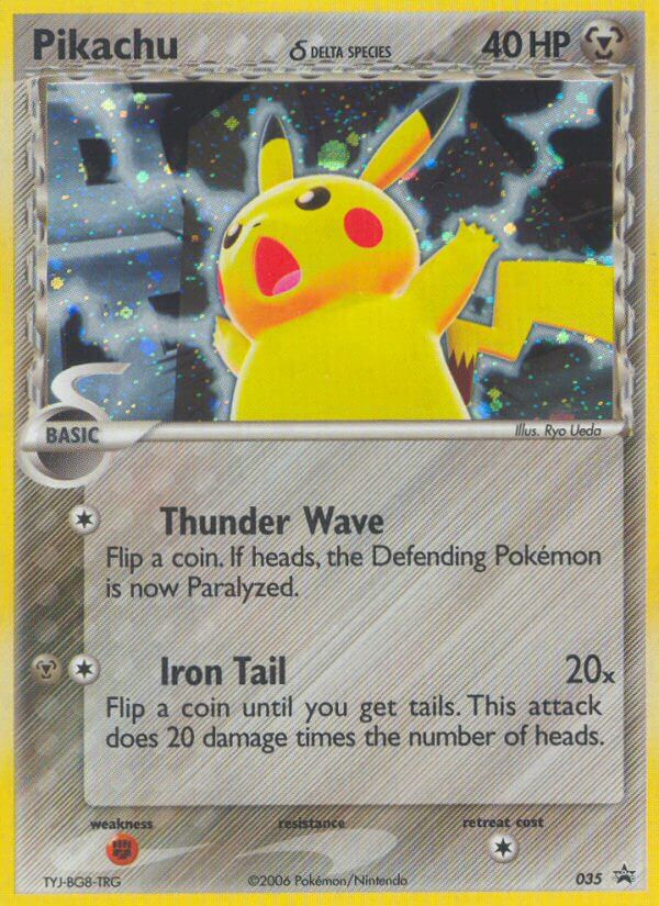 Pikachu (035) (Delta Species) [Nintendo: Black Star Promos] | Dragon's Lair Comics and Fantasy Houston TX