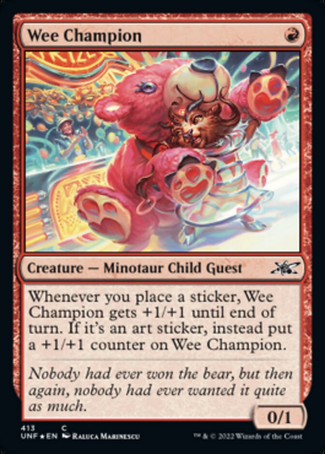 Wee Champion (Galaxy Foil) [Unfinity] | Dragon's Lair Comics and Fantasy Houston TX