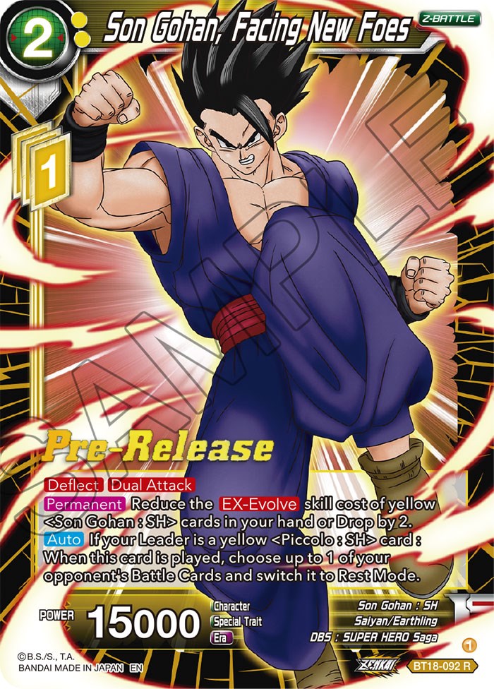 Son Gohan, Facing New Foes (BT18-092) [Dawn of the Z-Legends Prerelease Promos] | Dragon's Lair Comics and Fantasy Houston TX