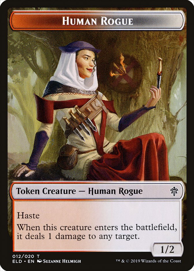 Human Rogue Token [Throne of Eldraine Tokens] | Dragon's Lair Comics and Fantasy Houston TX