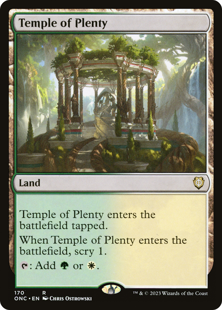 Temple of Plenty [Phyrexia: All Will Be One Commander] | Dragon's Lair Comics and Fantasy Houston TX