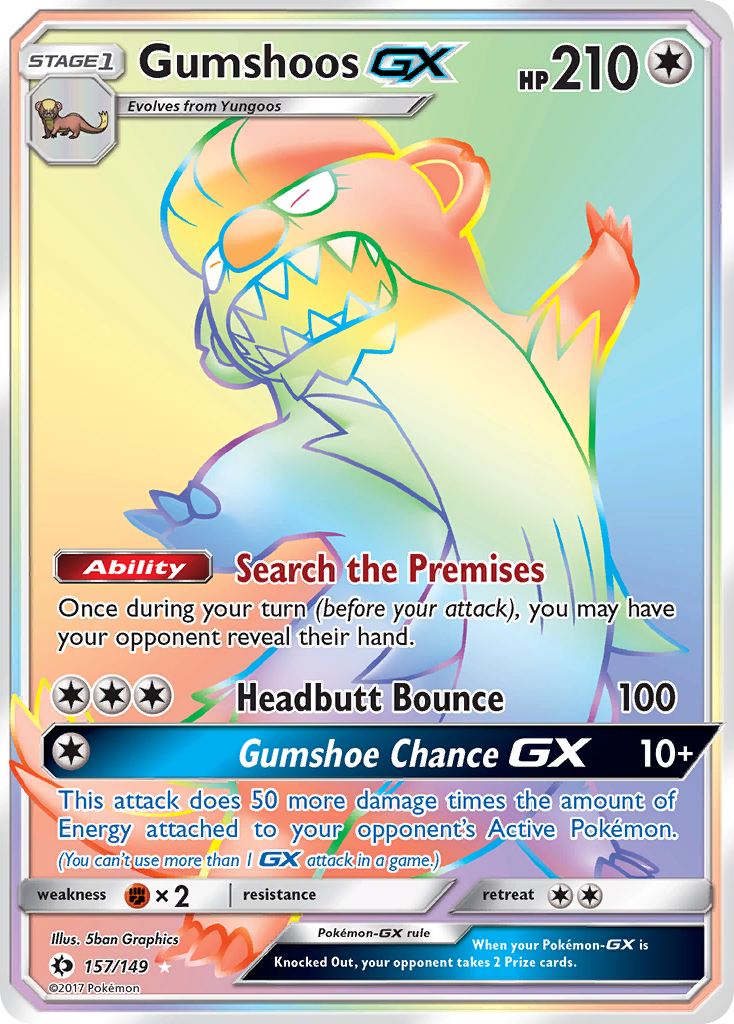 Gumshoos GX (157/149) [Sun & Moon: Base Set] | Dragon's Lair Comics and Fantasy Houston TX